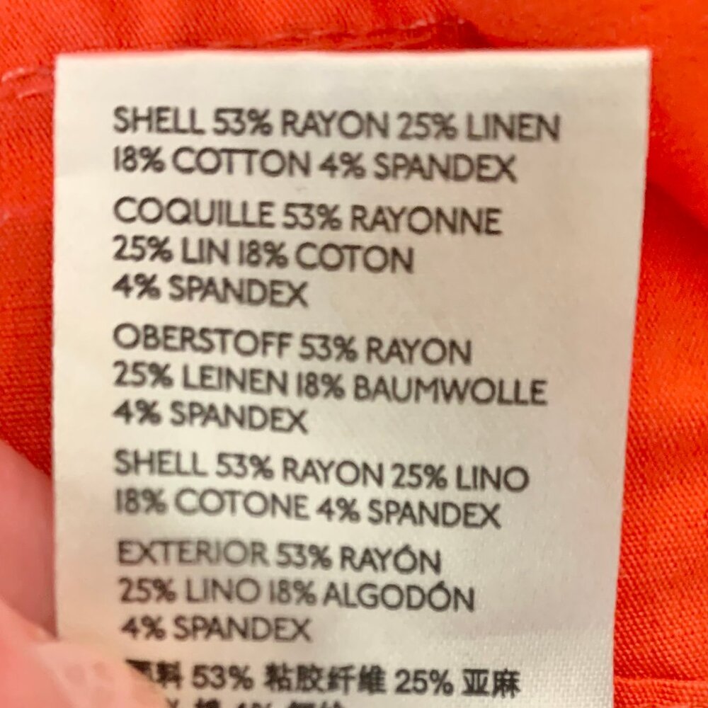 EUC Anthropologie Maeve High Waist Wide Leg Crop Pant, Size 26, Orange - Picture 11 of 12